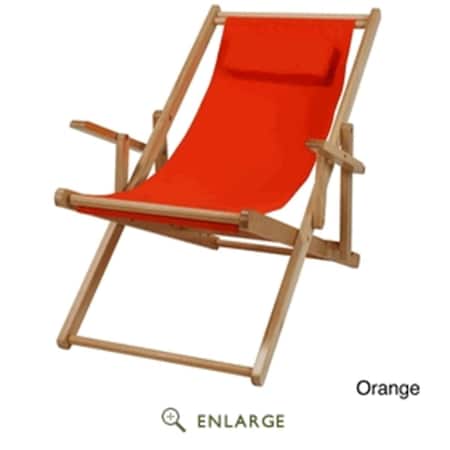 Casual Home 114-00-011-19 Sling Chair, Natural Frame with Orange Canvas CA627303